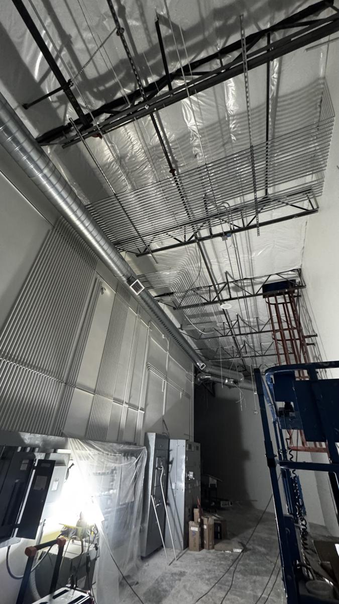 Overhead conduit runs and distribution