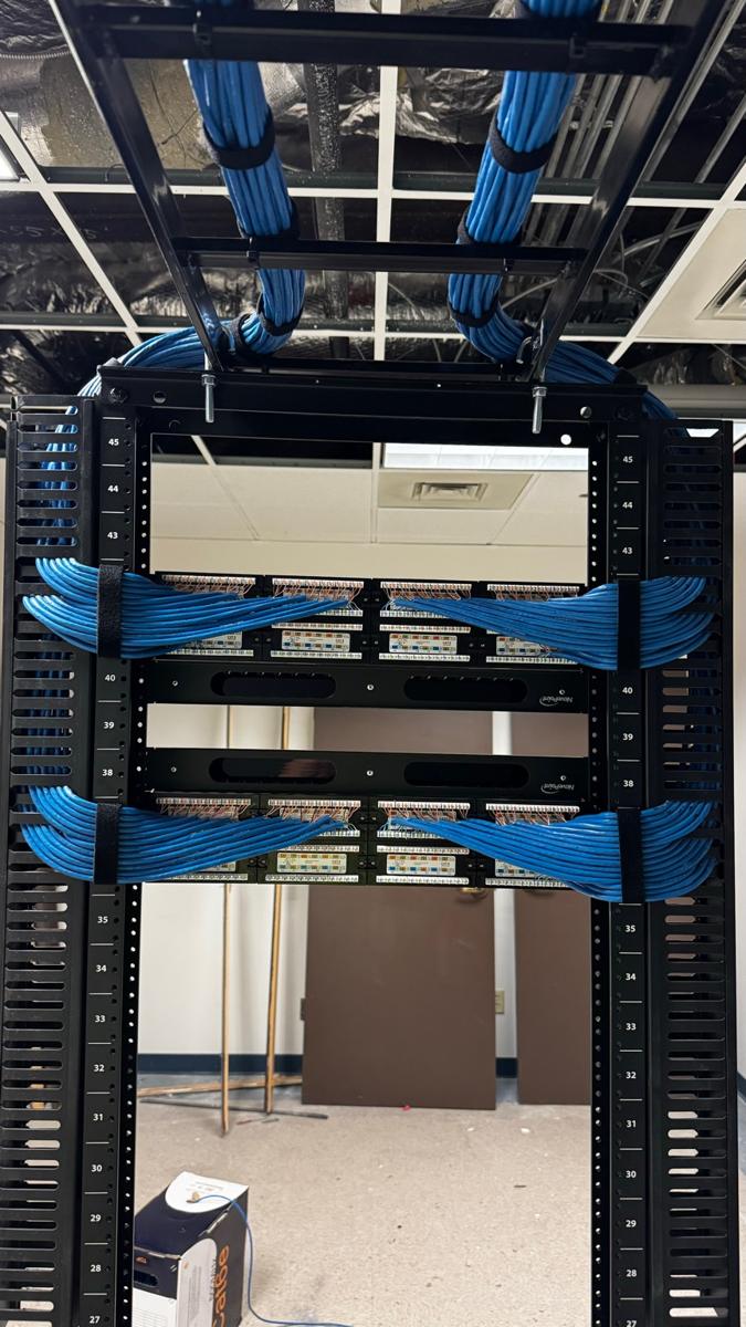 Rack build with cable management