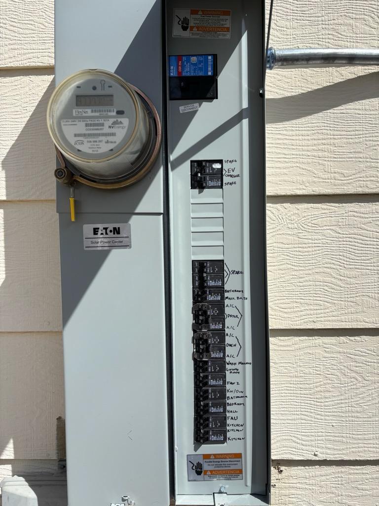 Panel with dedicated EV charger circuit