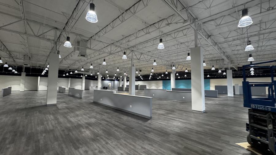 High-bay and track lighting build-out